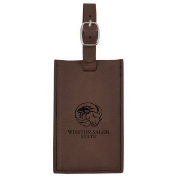 Travel Baggage Tag with Privacy Cover - Winston-Salem State University 