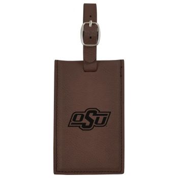 Travel Baggage Tag with Privacy Cover - Oklahoma State Bobcats