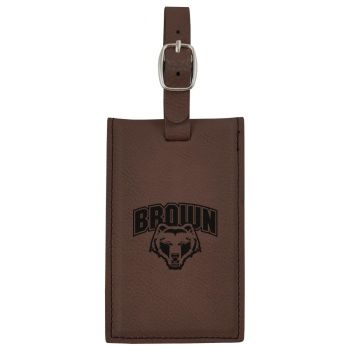 Travel Baggage Tag with Privacy Cover - Brown Bears