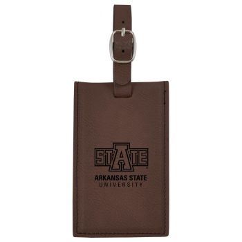 Travel Baggage Tag with Privacy Cover - Arkansas State Red Wolves