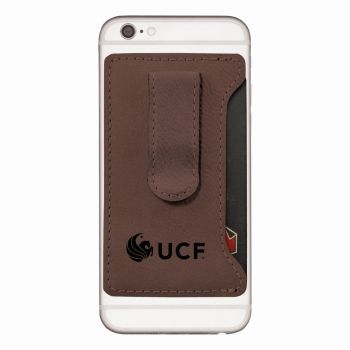 Cell Phone Card Holder Wallet with Money Clip - UCF Knights