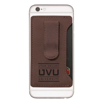 Cell Phone Card Holder Wallet with Money Clip - UVU Wolverines