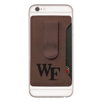 Cell Phone Card Holder Wallet with Money Clip - Wake Forest Demon Deacons