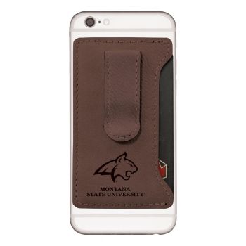 Cell Phone Card Holder Wallet with Money Clip - Montana State Bobcats