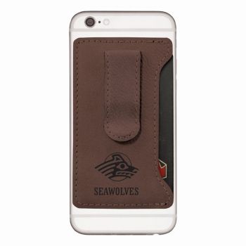 Cell Phone Card Holder Wallet with Money Clip - Alaska Anchorage 