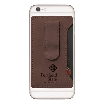 Cell Phone Card Holder Wallet with Money Clip - Portland State 