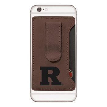 Cell Phone Card Holder Wallet with Money Clip - Rutgers Knights