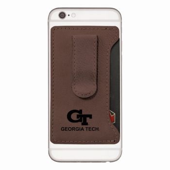 Cell Phone Card Holder Wallet with Money Clip - Georgia Tech Yellowjackets