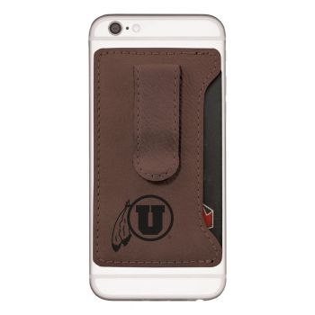 Cell Phone Card Holder Wallet with Money Clip - Utah Utes