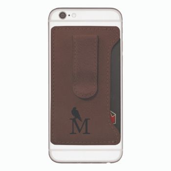Cell Phone Card Holder Wallet with Money Clip - Montevallo Falcons