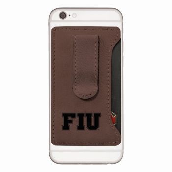 Cell Phone Card Holder Wallet with Money Clip - FIU Panthers