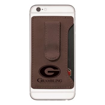 Cell Phone Card Holder Wallet with Money Clip - Grambling State Tigers