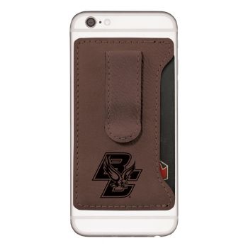 Cell Phone Card Holder Wallet with Money Clip - Boston College Eagles