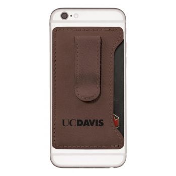 Cell Phone Card Holder Wallet with Money Clip - UC Davis Aggies