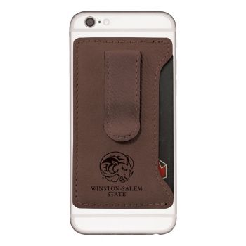 Cell Phone Card Holder Wallet with Money Clip - Winston-Salem State University 