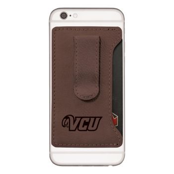Cell Phone Card Holder Wallet with Money Clip - VCU Rams