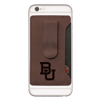 Cell Phone Card Holder Wallet with Money Clip - Baylor Bears