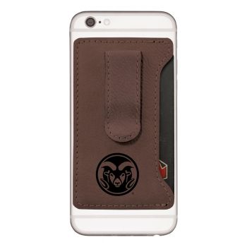 Cell Phone Card Holder Wallet with Money Clip - Colorado State Rams