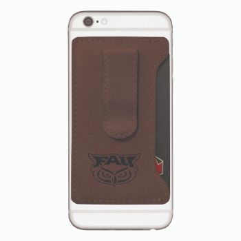 Cell Phone Card Holder Wallet with Money Clip - FAU Owls