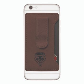 Cell Phone Card Holder Wallet with Money Clip - UNM Lobos