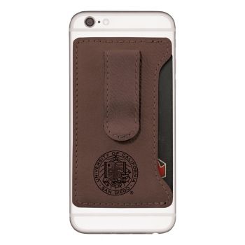 Cell Phone Card Holder Wallet with Money Clip - UCSD Tritons