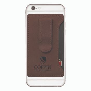Cell Phone Card Holder Wallet with Money Clip - Coppin State Eagles
