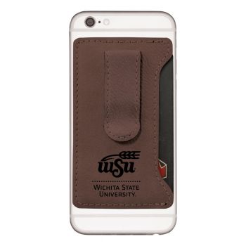 Cell Phone Card Holder Wallet with Money Clip - Wichita State Shocker