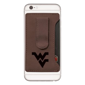 Cell Phone Card Holder Wallet with Money Clip - West Virginia Mountaineers