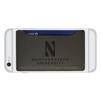 Faux Leather Cell Phone Card Holder - Northwestern Wildcats
