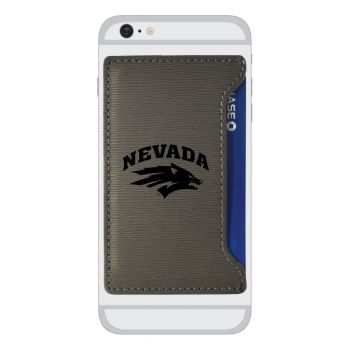 Faux Leather Cell Phone Card Holder - Nevada Wolf Pack