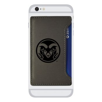 Faux Leather Cell Phone Card Holder - Colorado State Rams