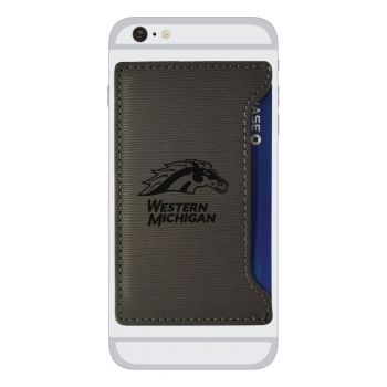Faux Leather Cell Phone Card Holder - Western Michigan Broncos