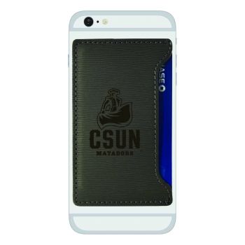 Faux Leather Cell Phone Card Holder - Cal State Northridge Matadors