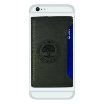 Faux Leather Cell Phone Card Holder - Citadel Bulldogs