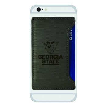 Faux Leather Cell Phone Card Holder - Georgia State Panthers