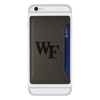 Faux Leather Cell Phone Card Holder - Wake Forest Demon Deacons