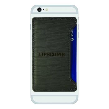 Faux Leather Cell Phone Card Holder - Lipscomb Bison