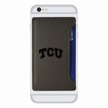 Faux Leather Cell Phone Card Holder - TCU Horned Frogs