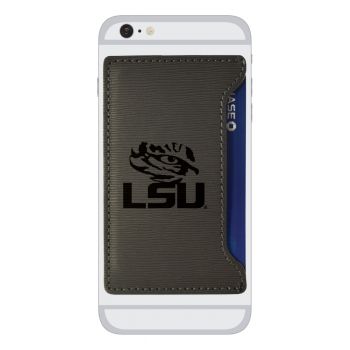 Faux Leather Cell Phone Card Holder - LSU Tigers