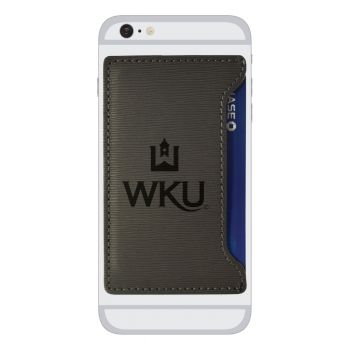 Faux Leather Cell Phone Card Holder - Western Kentucky Hilltoppers