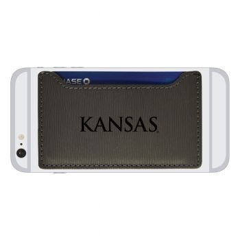 Faux Leather Cell Phone Card Holder - Kansas Jayhawks