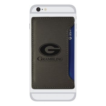 Faux Leather Cell Phone Card Holder - Grambling State Tigers