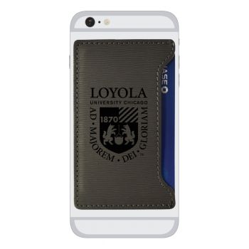 Faux Leather Cell Phone Card Holder - Loyola Ramblers
