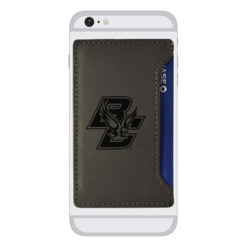 Faux Leather Cell Phone Card Holder - Boston College Eagles