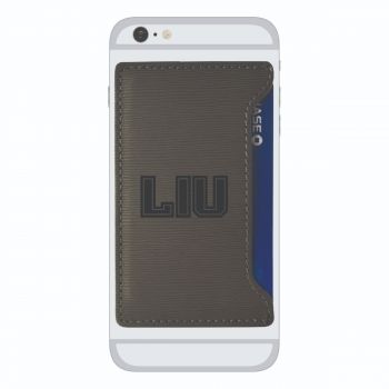 Faux Leather Cell Phone Card Holder - LIU Blackbirds