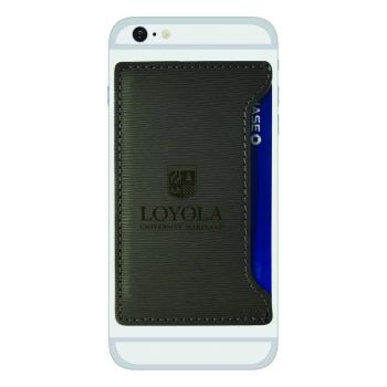 Faux Leather Cell Phone Card Holder - Loyola Maryland Greyhounds