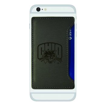 Faux Leather Cell Phone Card Holder - Ohio Bobcats
