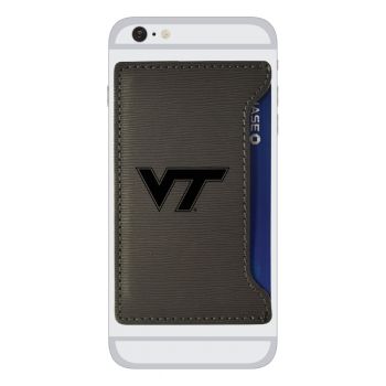 Faux Leather Cell Phone Card Holder - Virginia Tech Hokies