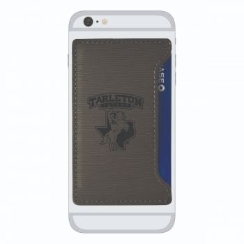 Faux Leather Cell Phone Card Holder - Tarleton State Texans