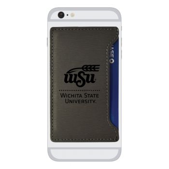 Faux Leather Cell Phone Card Holder - Wichita State Shocker